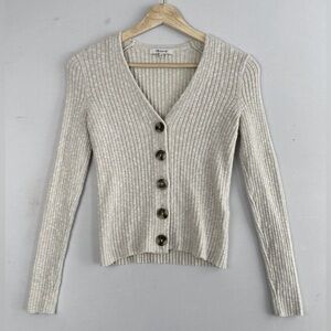 Madewell Cream Button-Up Cardigan